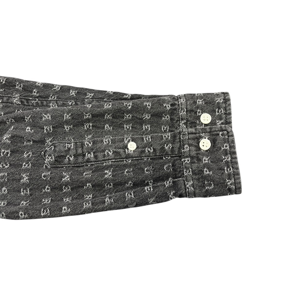 Supreme Warp Jacquard Logos Denim Shirtデニムシャツ 古着・中古-4枚目のアイテム画像