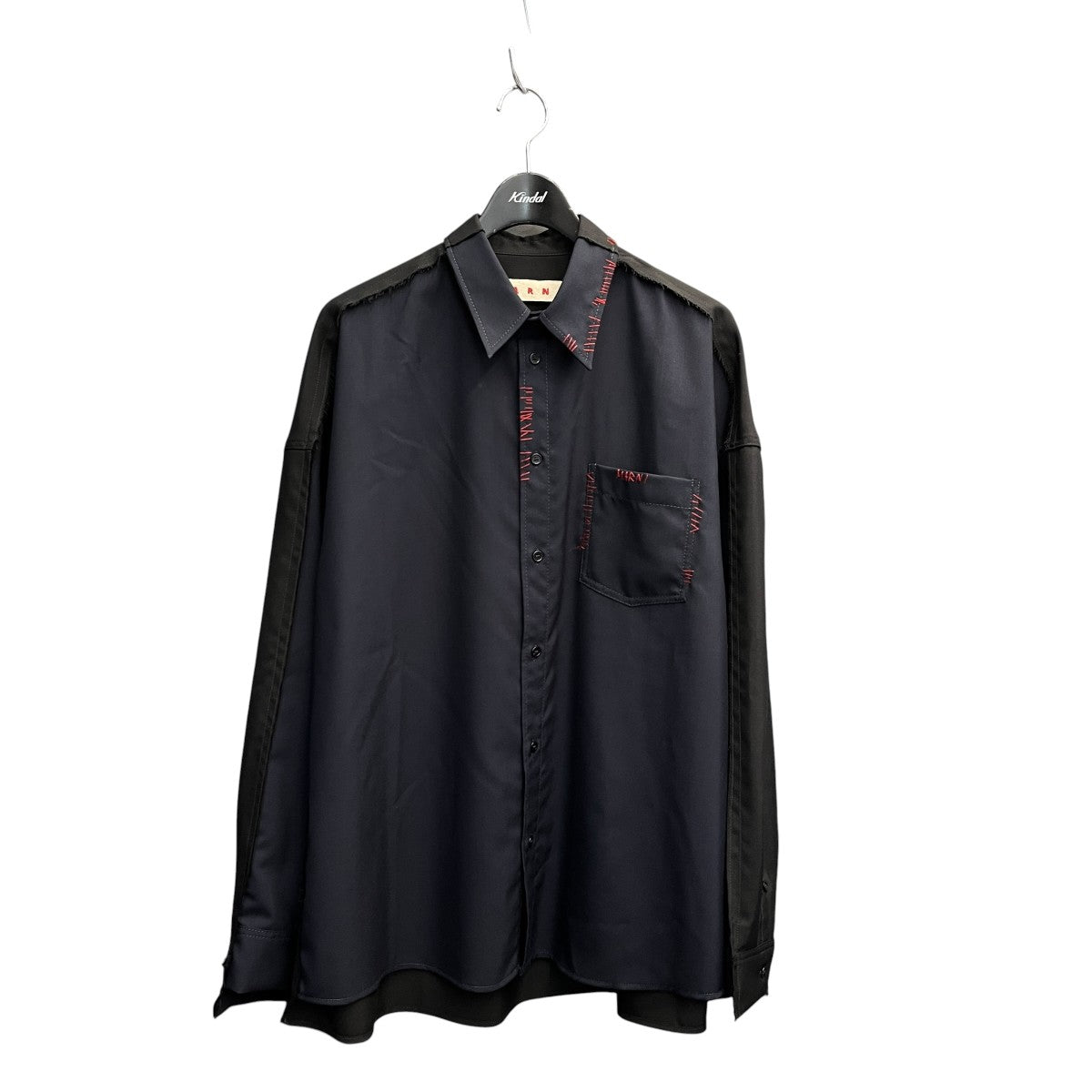 MARNI 25SSポリエステルウールトロピカルバイカラーシャツレギュラーカラーシャツCUMU0278QS 古着・中古-1枚目のアイテム画像
