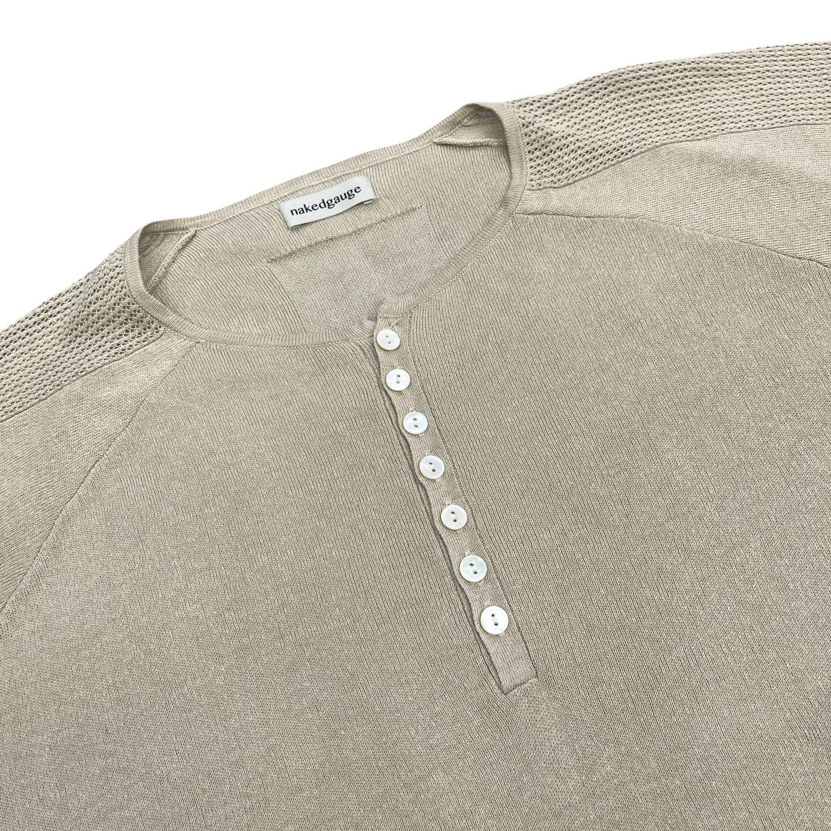 GLEANER SHIRTヘンリーネックカットソーN0029