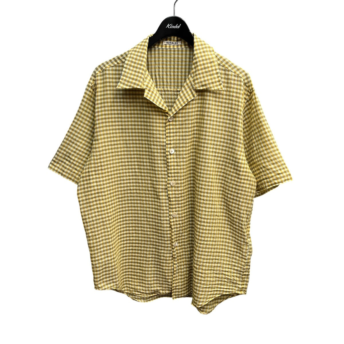AURALEE 26SSAIRY LIGHT COTTON CHECK HALF SLEEVED SHIRT半袖チェックシャツA26SS02GC 古着・中古-1枚目のアイテム画像
