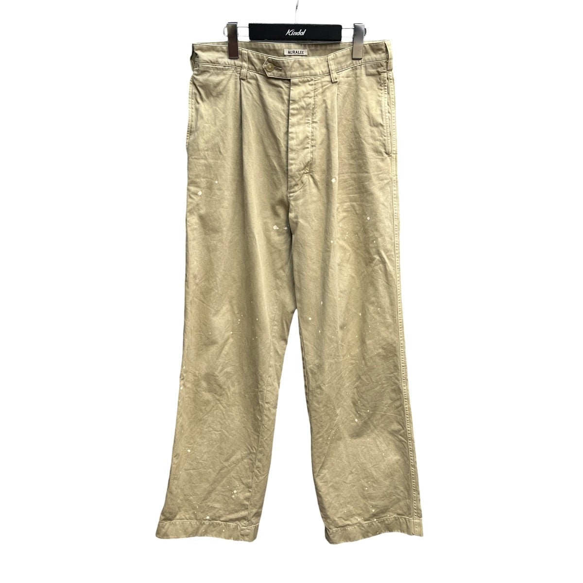 AURALEE 26SSGARMENT-DYED FINX LIGHT CHINO ONE-TUCK WIDE PANTSチノパンA26SP02LF 古着・中古-1枚目のアイテム画像