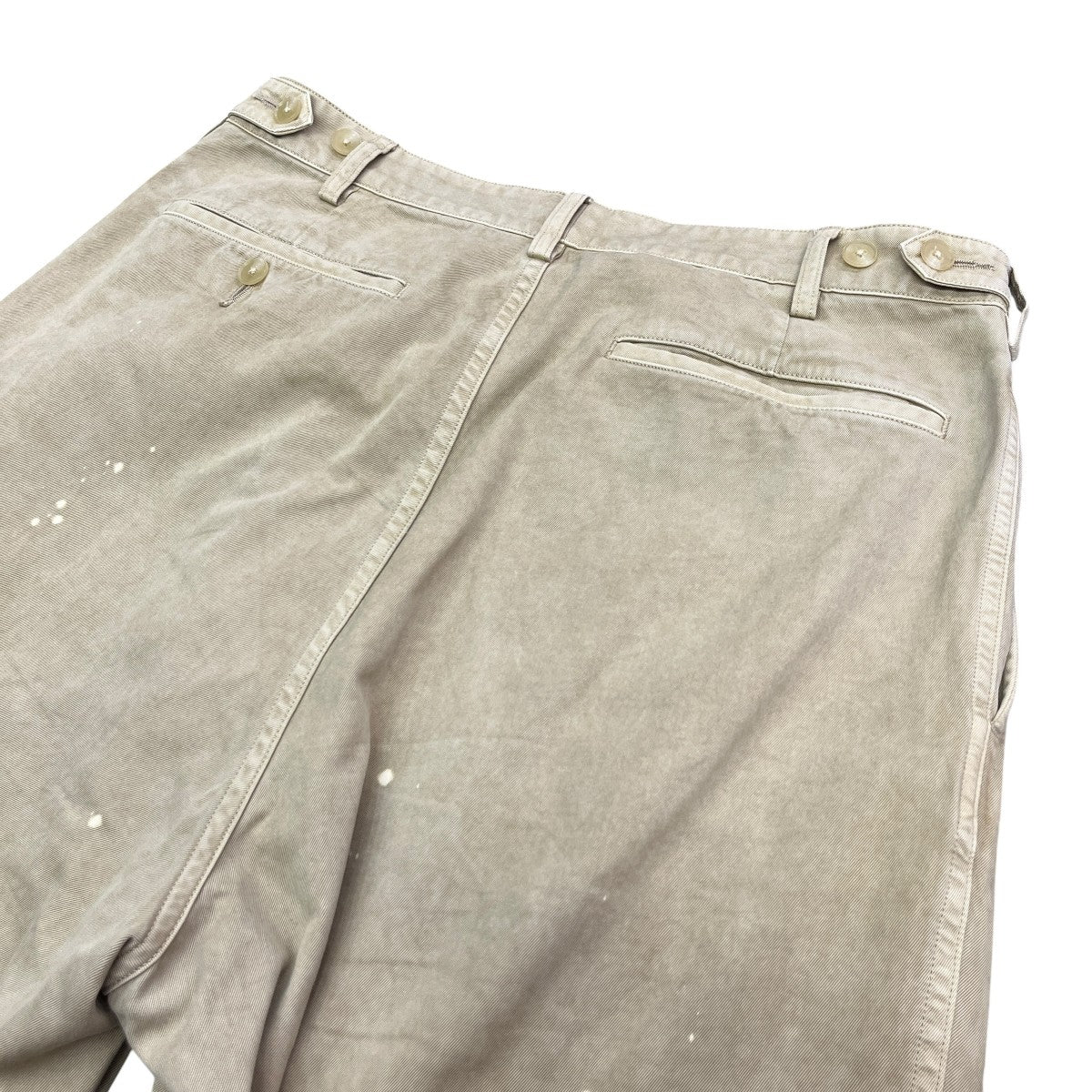 AURALEE 26SSGARMENT-DYED FINX LIGHT CHINO ONE-TUCK WIDE PANTSチノパンA26SP02LF 古着・中古-5枚目のアイテム画像
