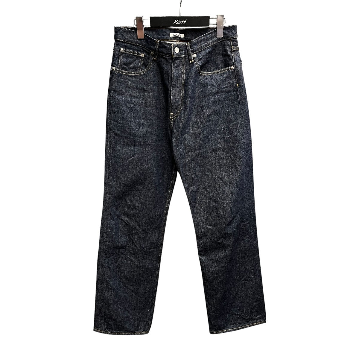 AURALEE HARD TWIST DENIM 5P PANTSストレートデニムパンツA00P01DM 古着・中古-1枚目のアイテム画像