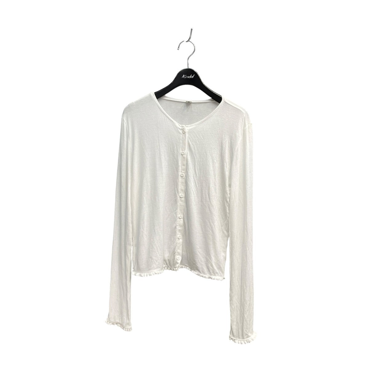 Sheer RIB Frillカーディガン121616110