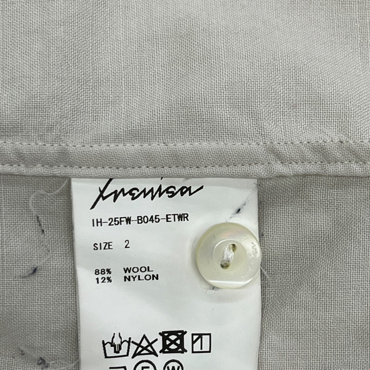 IRENISA 25AWREGULAR COLLAR RELAX FIT SHIRTレギュラーカラーシャツIH-25FW-B045-ETWR 古着・中古-6枚目のアイテム画像
