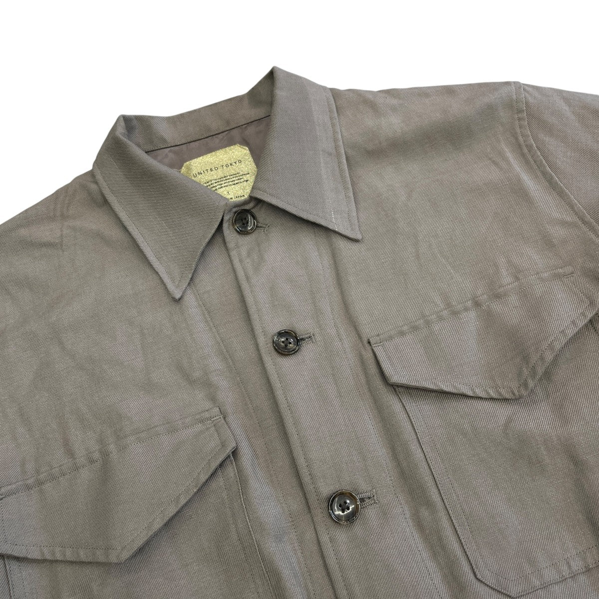 UNITED TOKYO WOOL LINEN CPOブルゾンシャツジャケット135550008 古着・中古-3枚目のアイテム画像