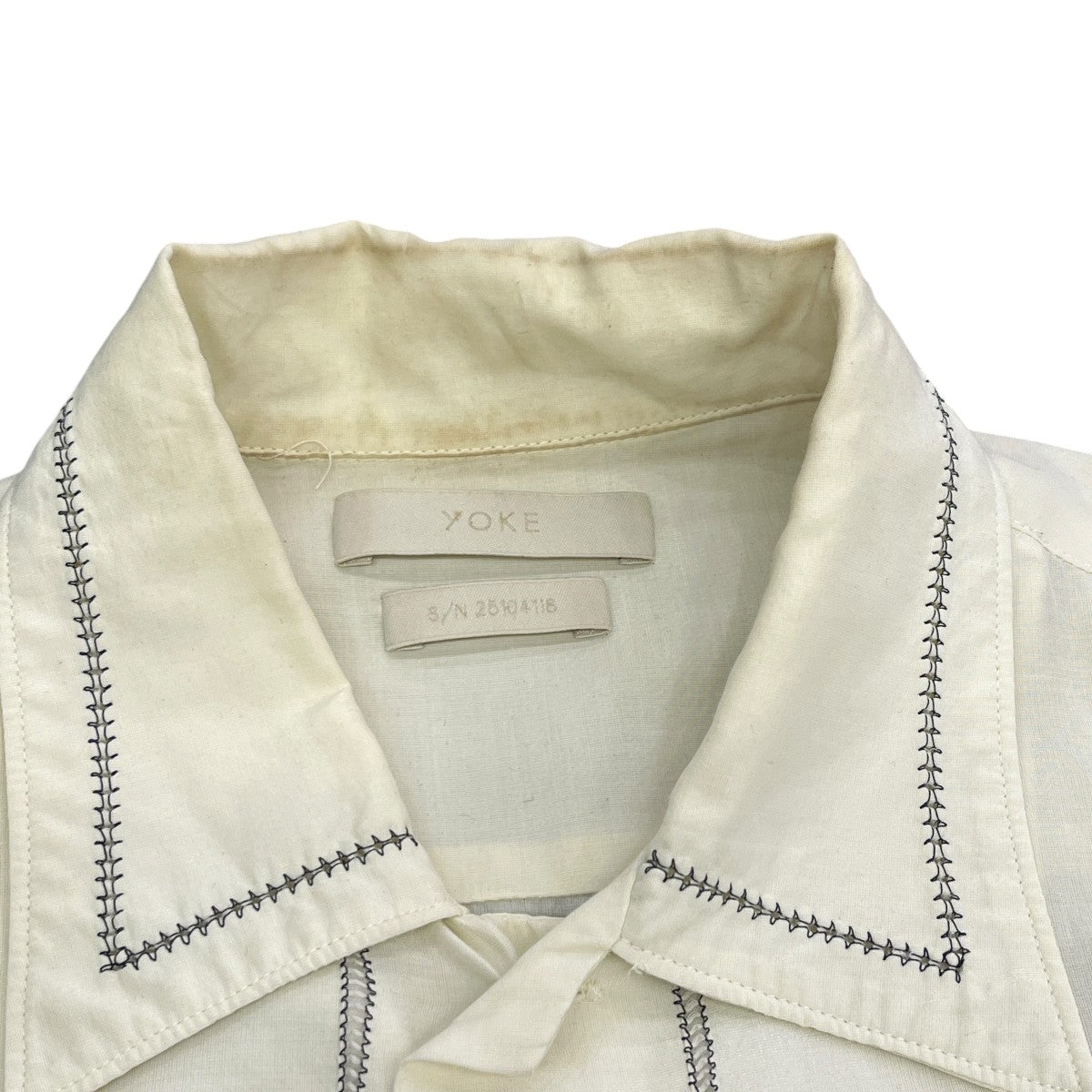 YOKE 25SSEMBROIDAREY OPEN COLLAR SHIRT半袖シャツYK25SS0938SH 古着・中古-8枚目のアイテム画像