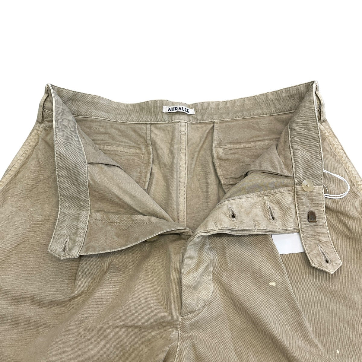 26SSGARMENT-DYED FINX LIGHT CHINO ONE-TUCK WIDE PANTSチノパンA26SP02LF