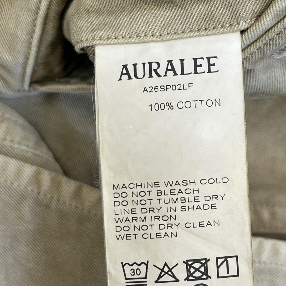 26SSGARMENT-DYED FINX LIGHT CHINO ONE-TUCK WIDE PANTSチノパンA26SP02LF