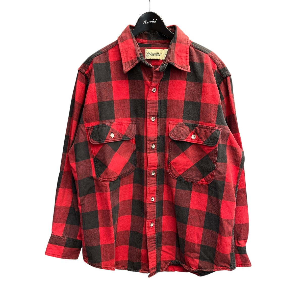 ST JOHN’S BAY ブロックチェックシャツ 古着・中古-1枚目のアイテム画像