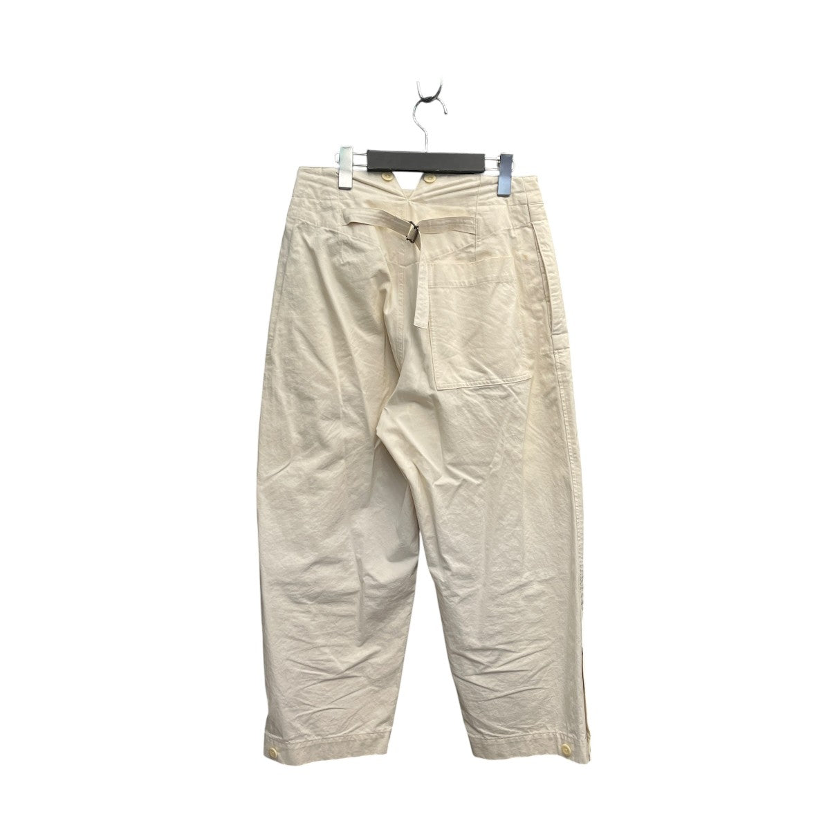 WASHED COMPACT COTTON TROUSERSパンツ595-2143502