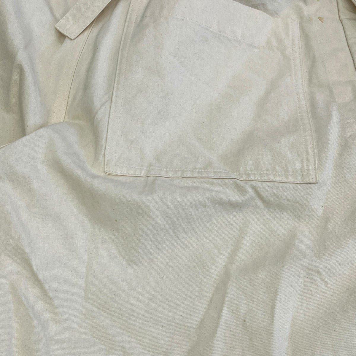 WASHED COMPACT COTTON TROUSERSパンツ595-2143502