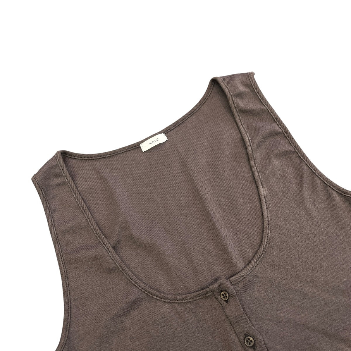 Sea Island Cotton ヘンリーネックノースリーブトップス