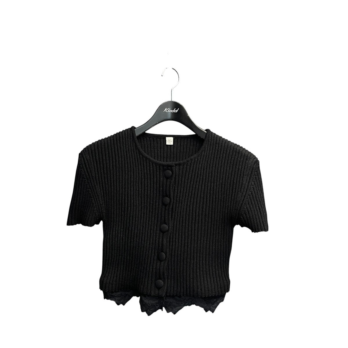 Lace combination 2-way knit cardigan半袖ニット121616061