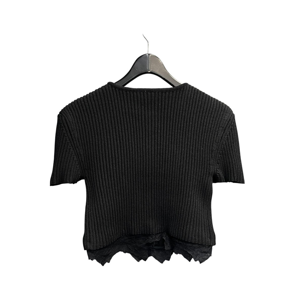 Lace combination 2-way knit cardigan半袖ニット121616061