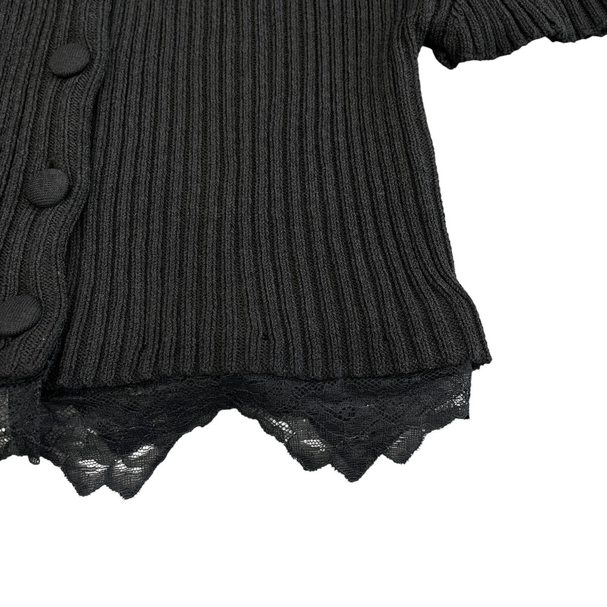 Lace combination 2-way knit cardigan半袖ニット121616061