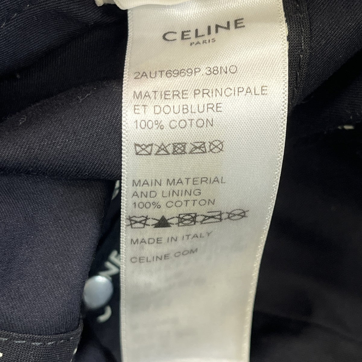 CELINE トリオンフ ベースボールキャップ コットンキャップ2AUT6969P.38NO 古着・中古-7枚目のアイテム画像