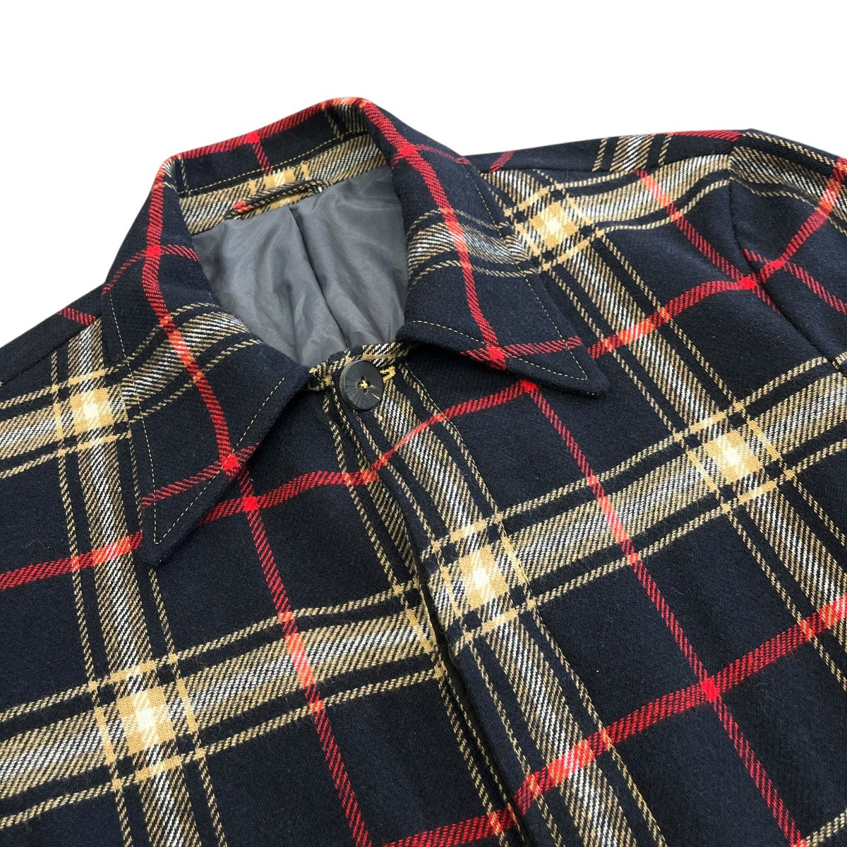 incarnation check balmaccan coatステンカラーコート 古着・中古-3枚目のアイテム画像