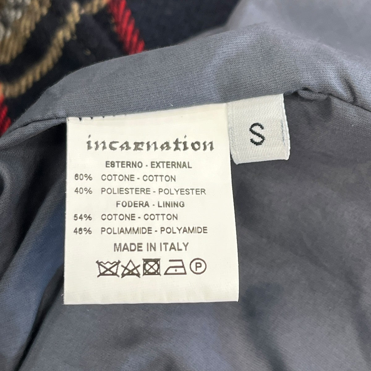 incarnation check balmaccan coatステンカラーコート 古着・中古-6枚目のアイテム画像