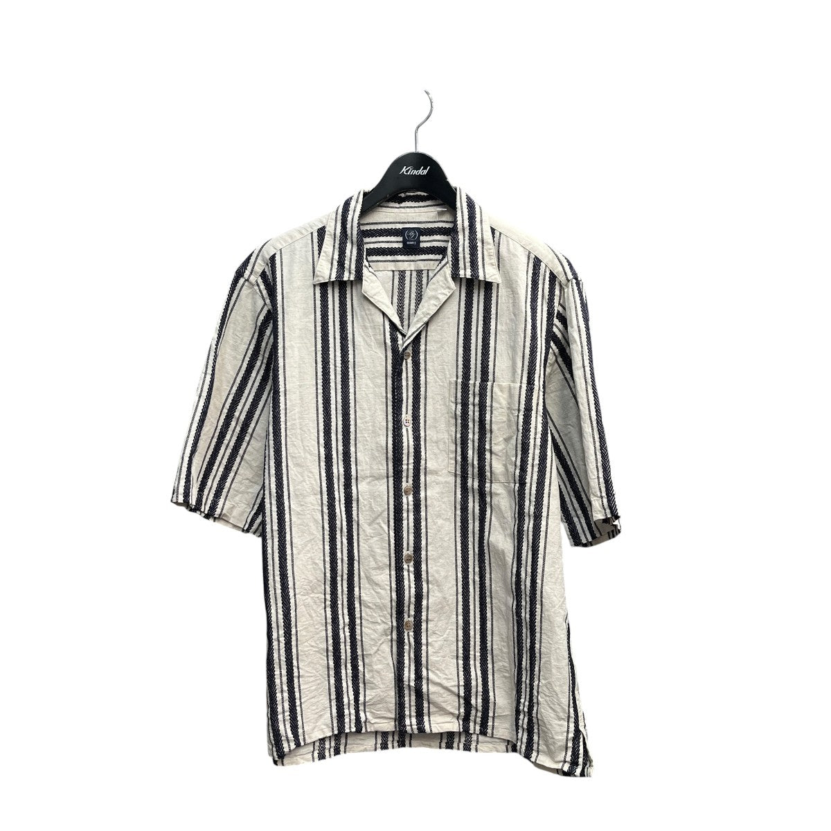 STRIPE OPEN COLLAR SHIRTS半袖シャツ21-01-0158-563
