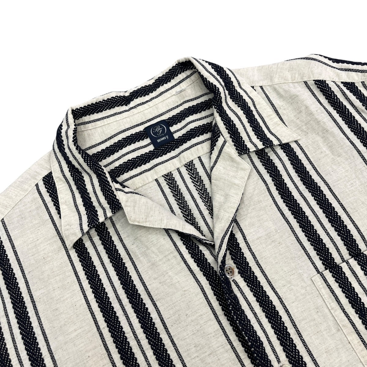 STRIPE OPEN COLLAR SHIRTS半袖シャツ21-01-0158-563