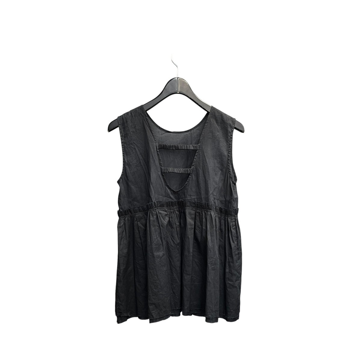 ANUKE Sheer Peplum Topsノースリーブブラウス62410403 古着・中古-2枚目のアイテム画像