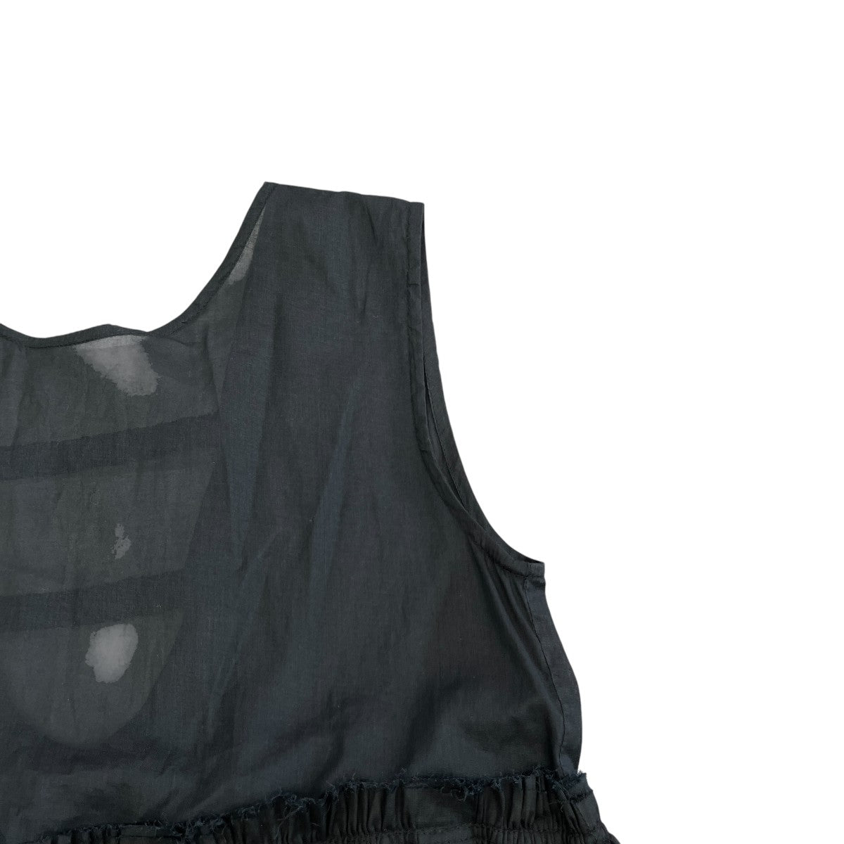 ANUKE Sheer Peplum Topsノースリーブブラウス62410403 古着・中古-4枚目のアイテム画像