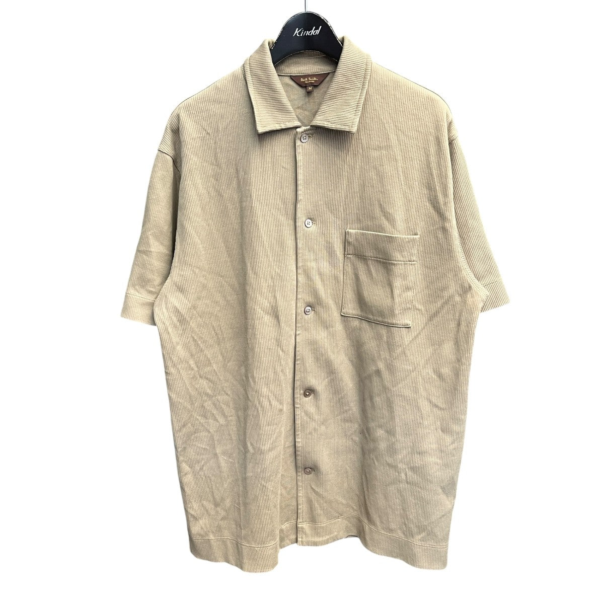 Paul Smith COLLECTION リブコットンジャージ シャツ半袖ニットシャツ124306 J2205 古着・中古-1枚目のアイテム画像