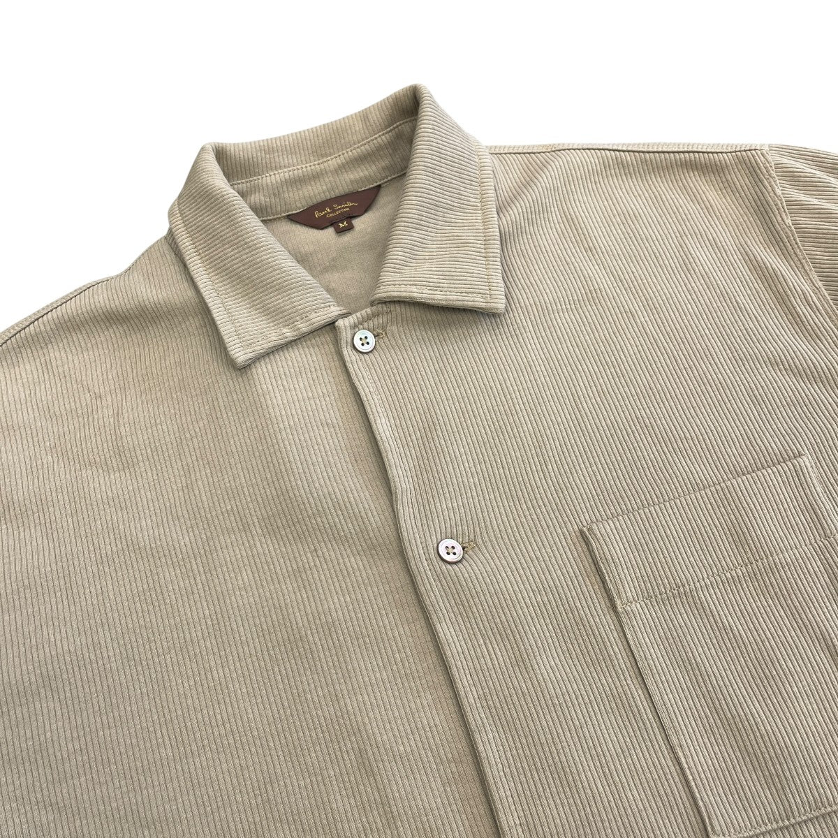 Paul Smith COLLECTION リブコットンジャージ シャツ半袖ニットシャツ124306 J2205 古着・中古-3枚目のアイテム画像