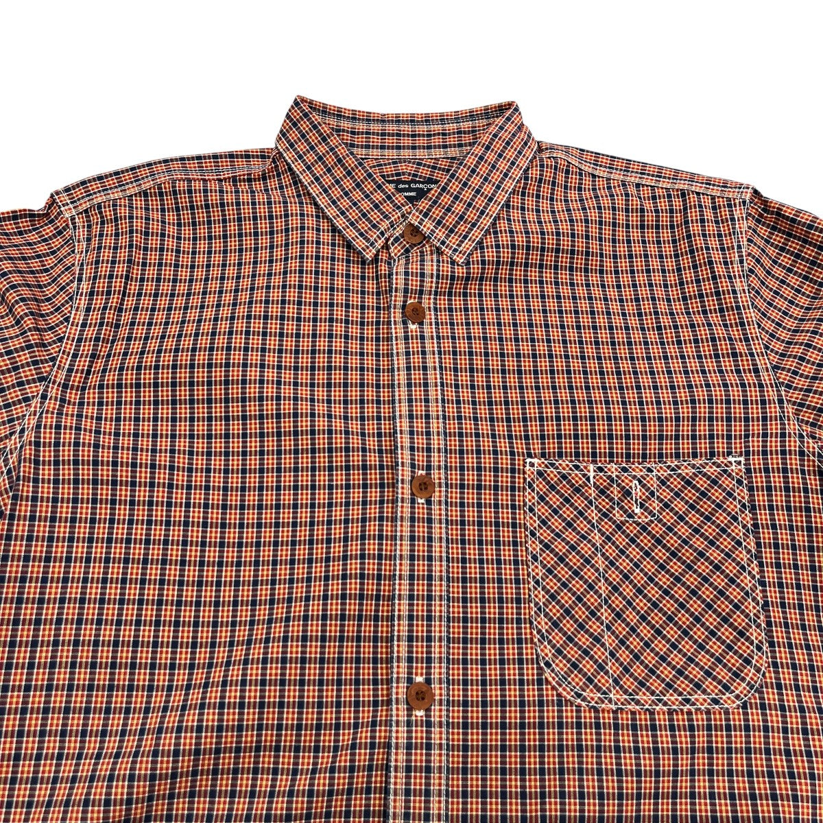 COMME des GARCONS HOMME 12AWチェックシャツHJ-B003 古着・中古-3枚目のアイテム画像