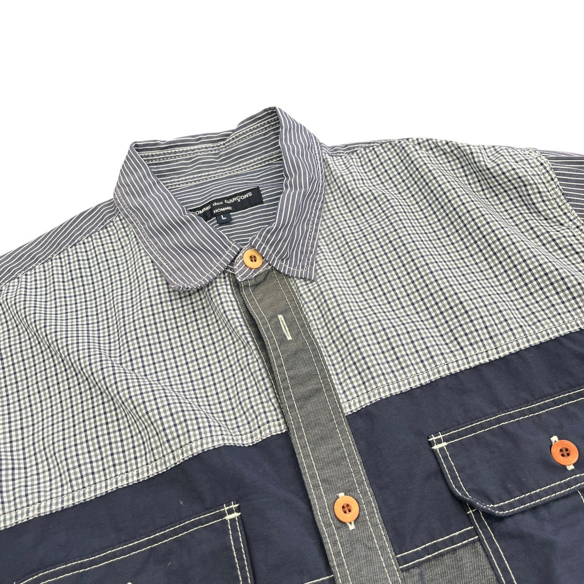 COMME des GARCONS HOMME 18AWストライプシャツHB-B004 古着・中古-3枚目のアイテム画像