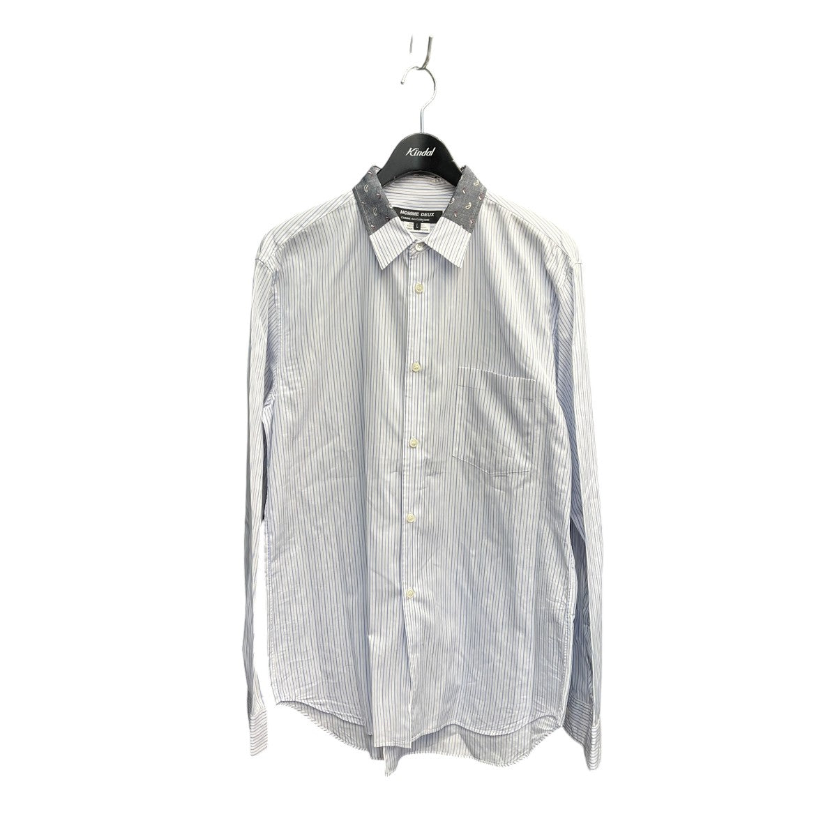 COMME des GARCONS HOMME DEUX 16SSストライプシャツDQ-B029 古着・中古-1枚目のアイテム画像