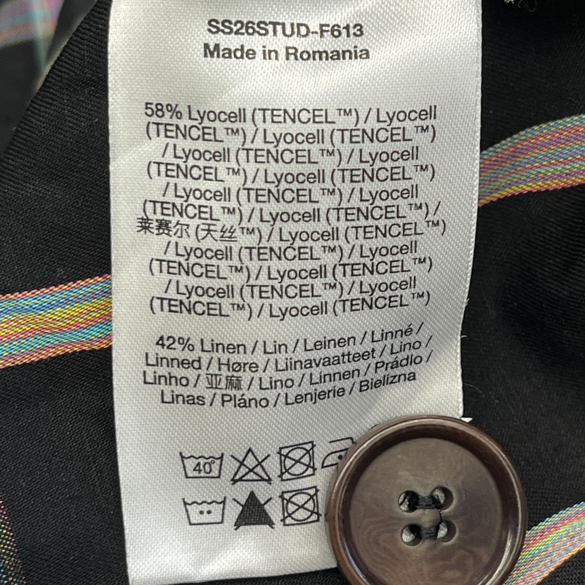 26SSチェックジャケットSS26STUD-F613