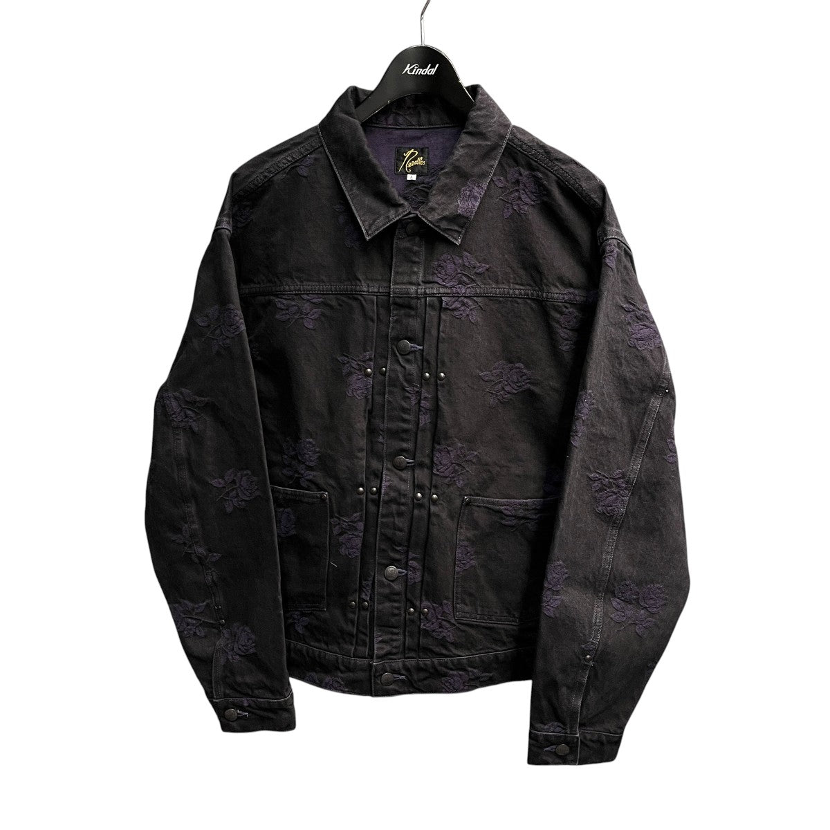 Needles M．W． Jean Jacket 13oz Denim Rose Jq．フラワーパターンデニムジャケットPU196 古着・中古-1枚目のアイテム画像