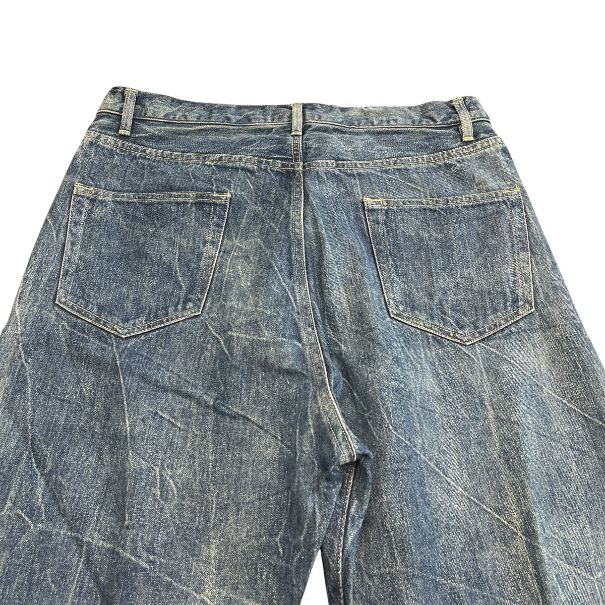 SELVEDGE FADED LIGHT DENIM PANTSワイドデニムパンツA23SP02DE