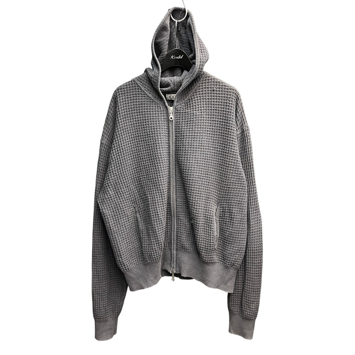 Waffle Cotton Hooded Zip Up長袖ジップパーカーCXG2KT08K