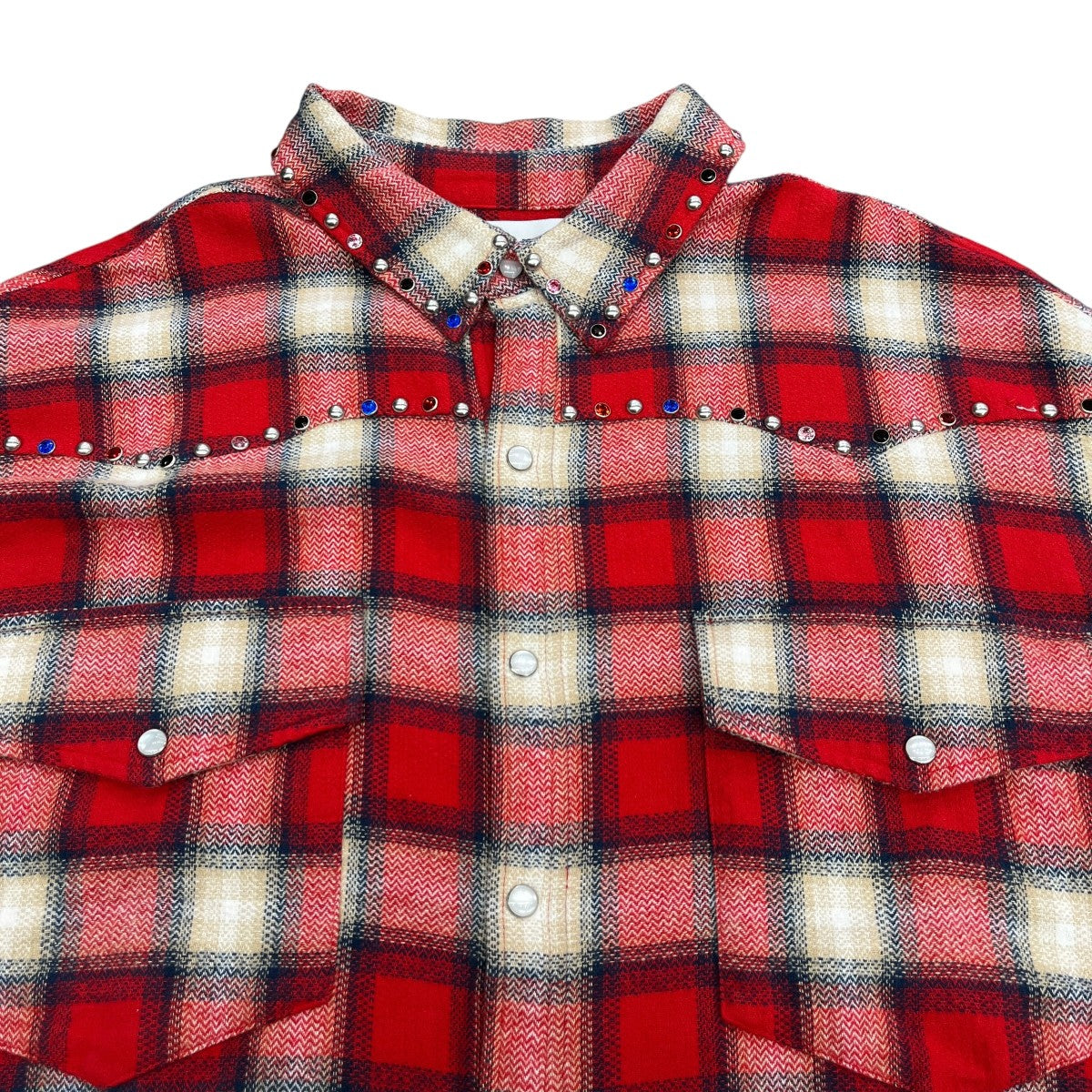 25AWSTUDS WESTERN SHIRT長袖チェックシャツ25A-SHL333-WL