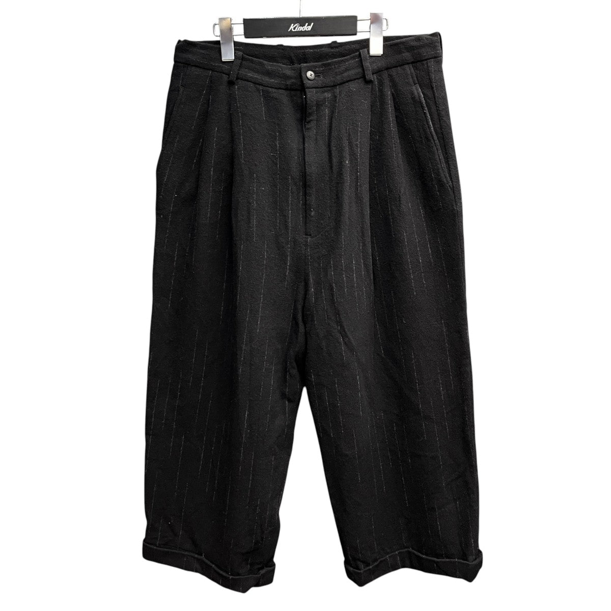 25AWDOUBLE PLEATED CROPPED TROUSERSストライプスラックスYS-25AW-13