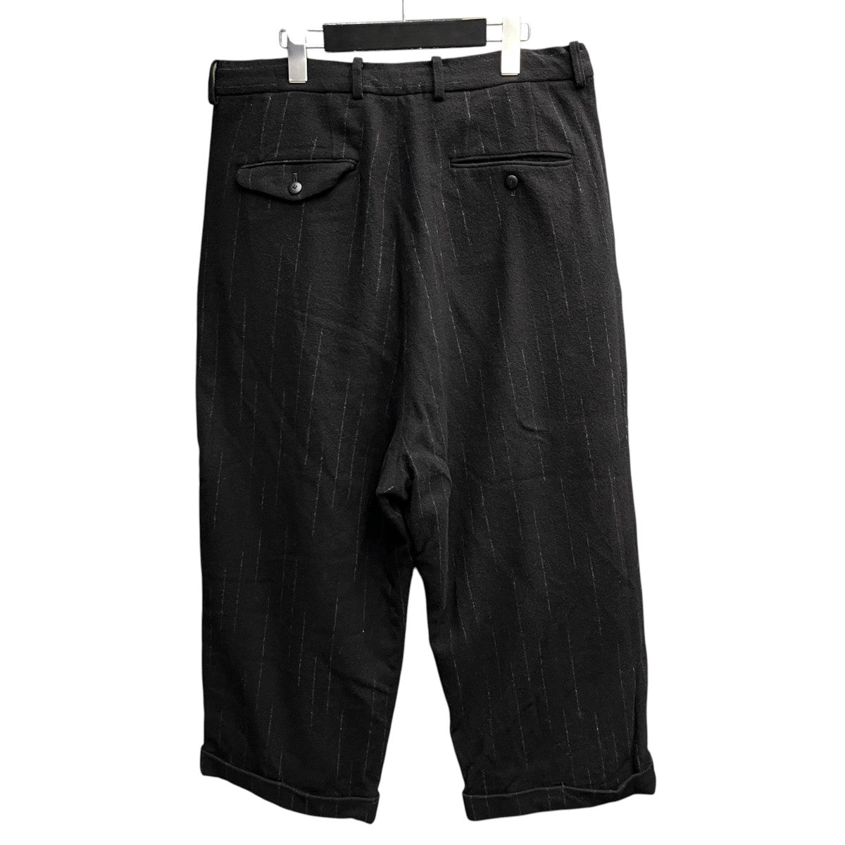 25AWDOUBLE PLEATED CROPPED TROUSERSストライプスラックスYS-25AW-13