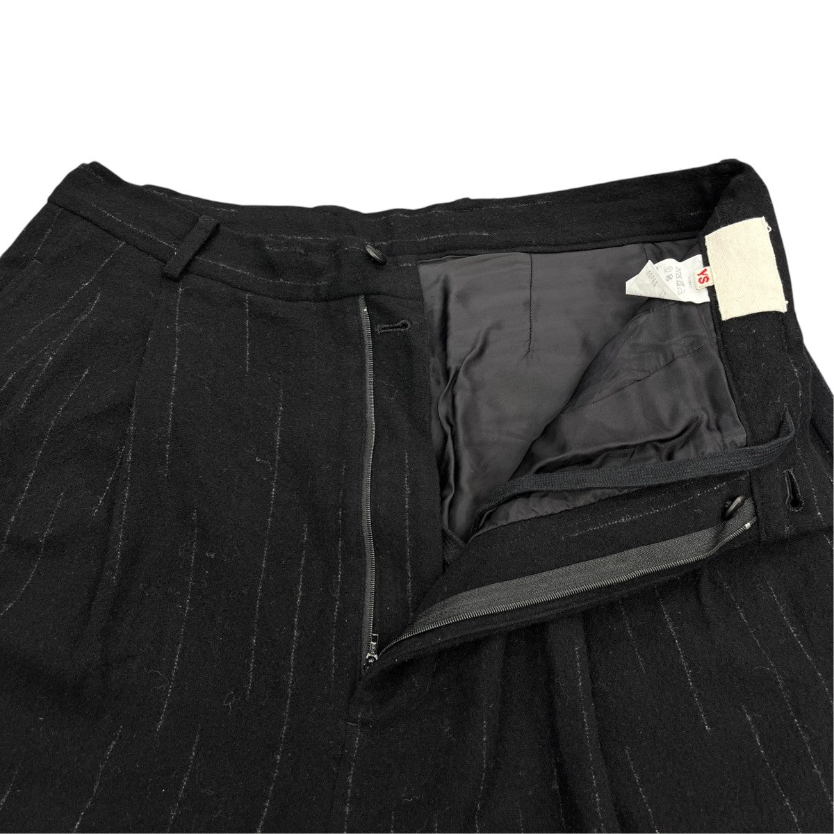 25AWDOUBLE PLEATED CROPPED TROUSERSストライプスラックスYS-25AW-13