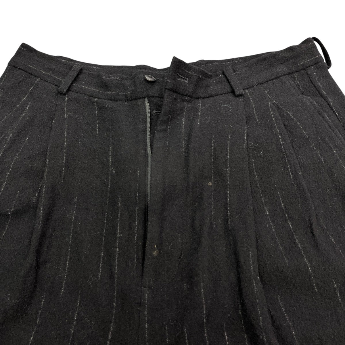 25AWDOUBLE PLEATED CROPPED TROUSERSストライプスラックスYS-25AW-13