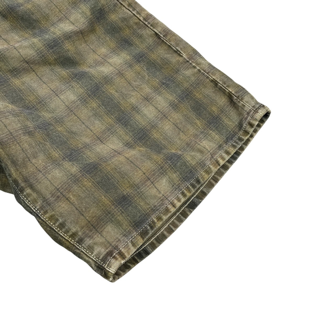 stussy BIG OL SHORTS CANVAS PLAIDハーフパンツ112322 古着・中古-4枚目のアイテム画像