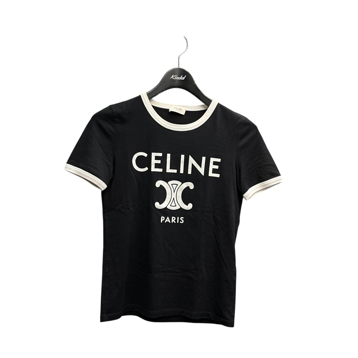 CELINE PARIS Tシャツ   コットンジャージー半袖カットソー2X872671Q.38AW