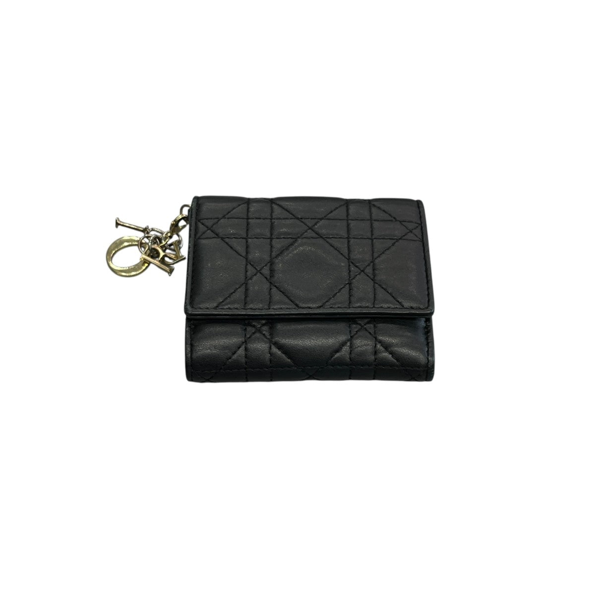 Christian Dior Lady Dior Lotus ウォレット3つ折り財布 古着・中古-1枚目のアイテム画像