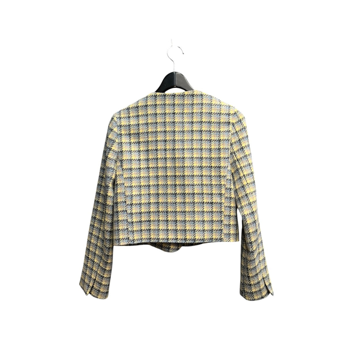 si Nook Check Double Breasted Jacketノーカラージャケット32SJ02JK325MUL