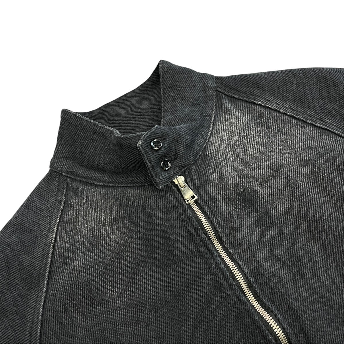 013 FADED BLACK JUTE BLOUSONジップブルゾンO 013 008JKT