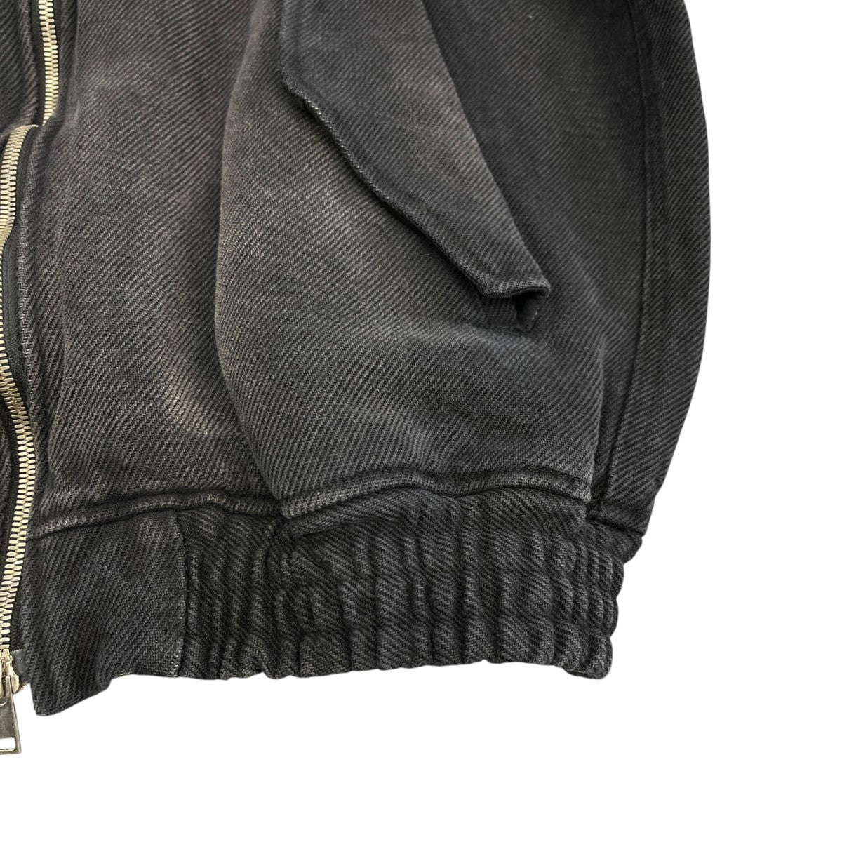 013 FADED BLACK JUTE BLOUSONジップブルゾンO 013 008JKT