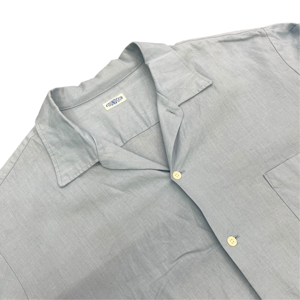 26SSCOTTON LINEN OPEN COLLAR SHIRT長袖シャツ015FD261018