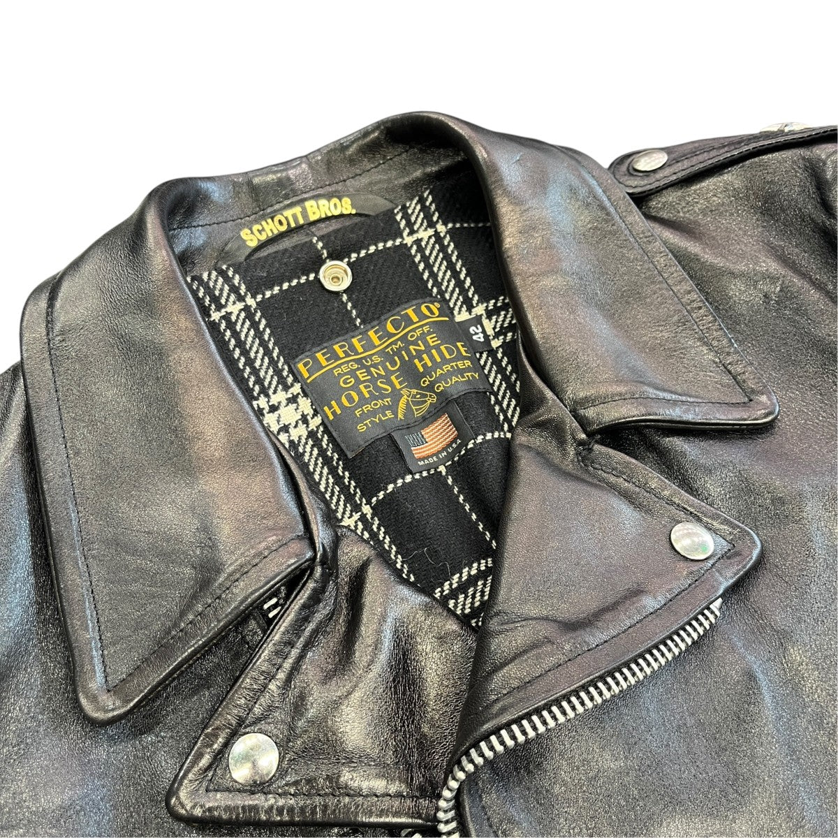668US SPECIAL HORSEHIDE ONESTARダブルライダースジャケット7825950056