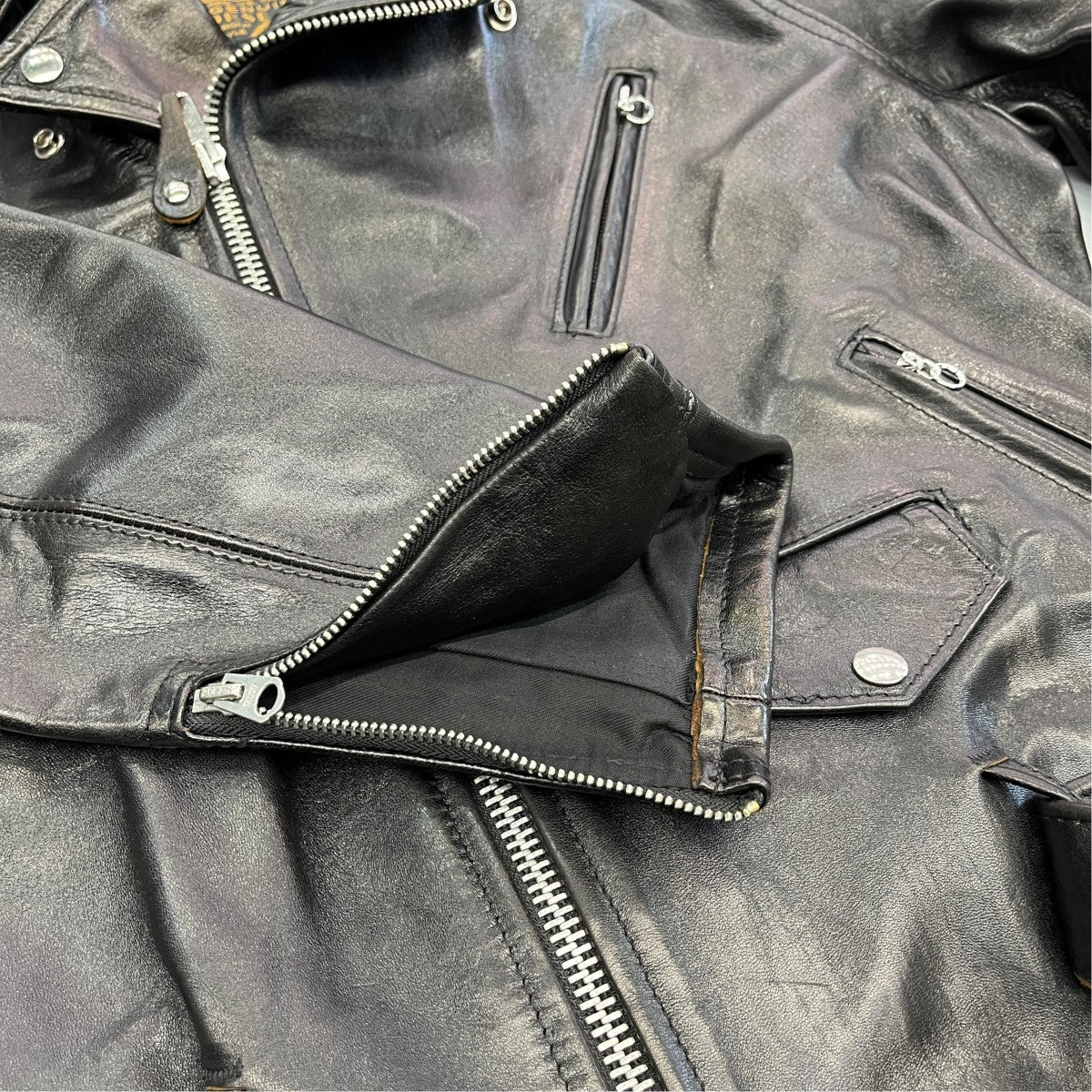 668US SPECIAL HORSEHIDE ONESTARダブルライダースジャケット7825950056